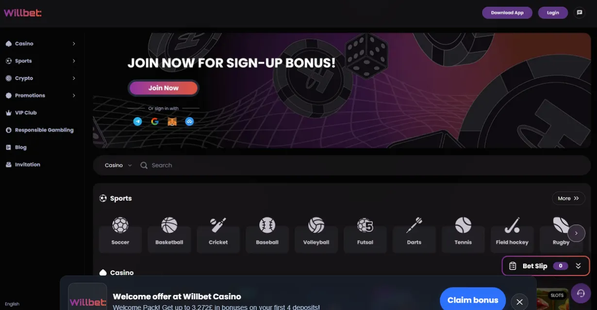 Willbet Casino — Tot € 4.000